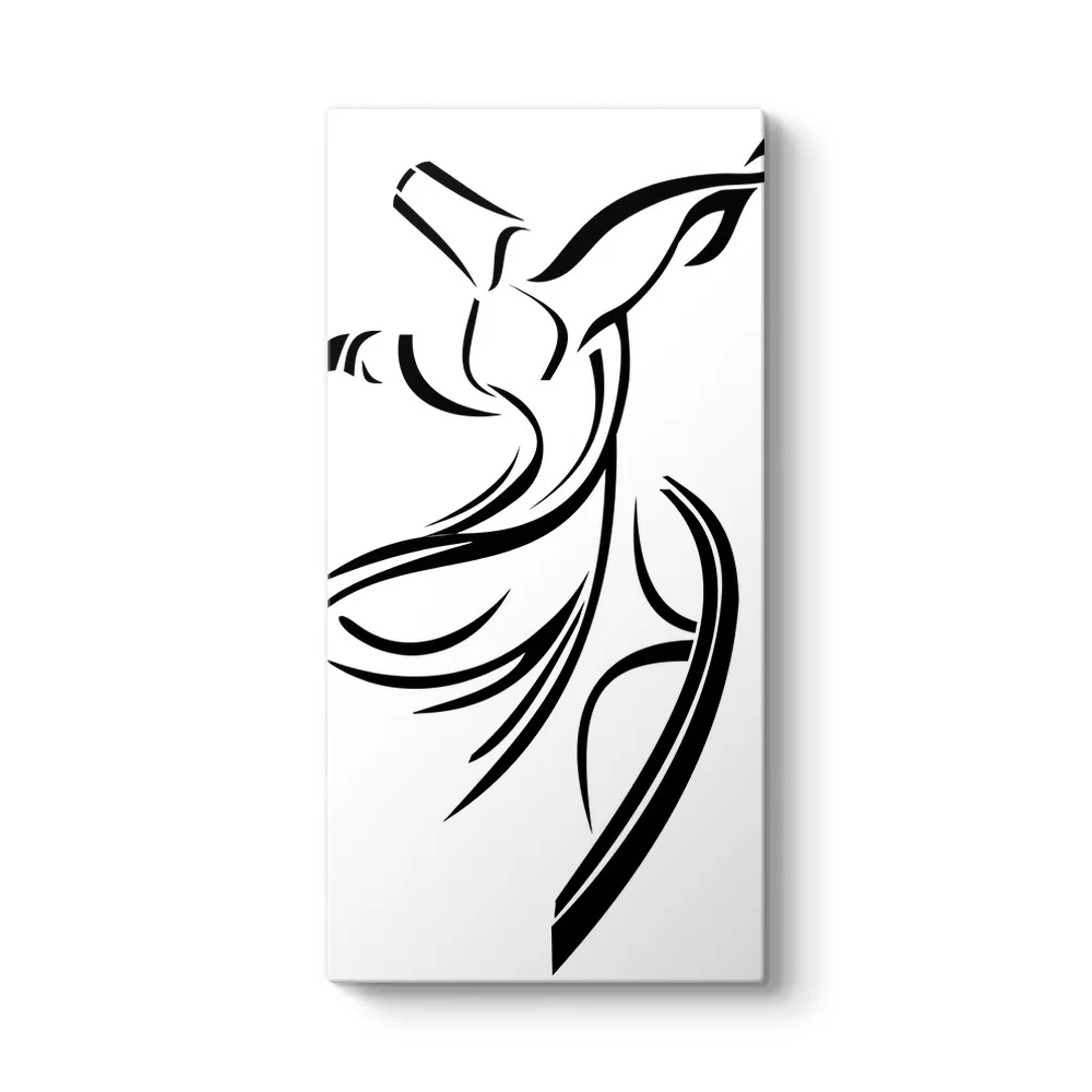 Beyaz Semazen Tablosu - Model 7